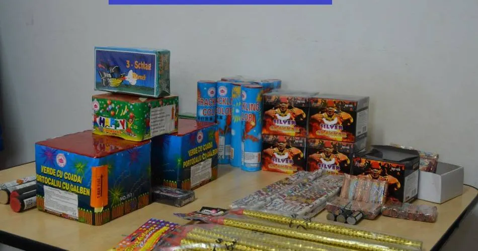 4600 de materiale pirotehnice confiscate în Mureș