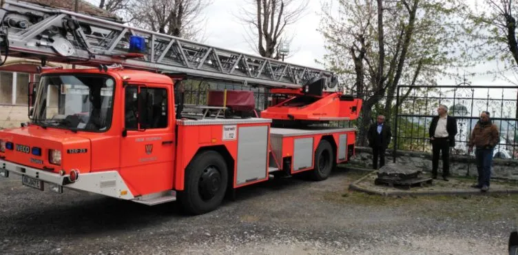 O autospecială donată de orașul Dinkelsbulh (Germania)  ajunge la Sighișoara