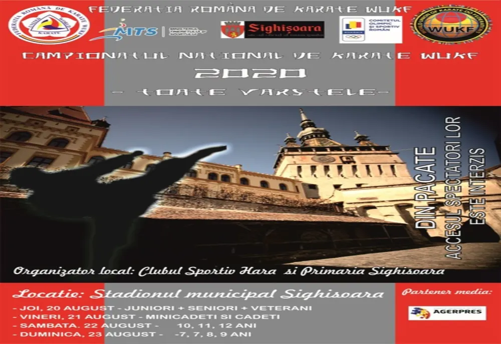 Pregătiri pentru Campionatul Național de Karate ce se va desfășura în 20-23 august la Sighișoara