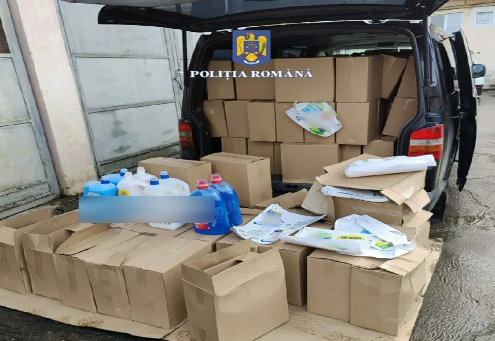 Bărbat din Mureş prins cu mii de litri de detergent contrafăcut