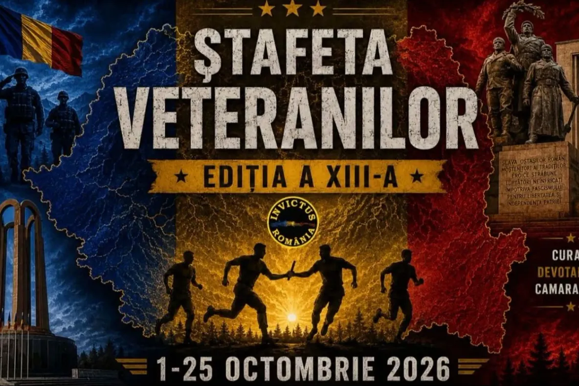 Ștafeta Veteranilor Invictus ajunge la Târgu Mureș. Ceremonie în fața Primăriei