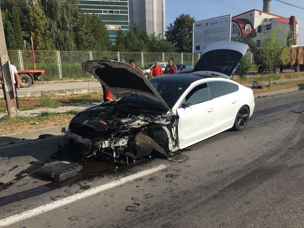 Accident la ieșirea din Reghin, spre Gurghiu