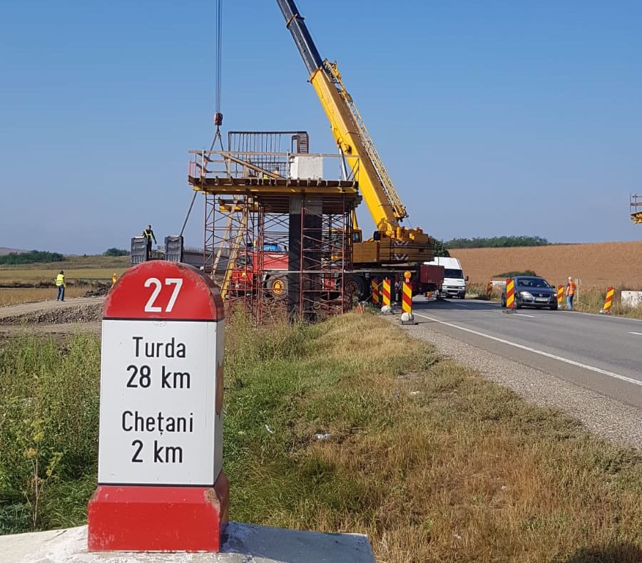 Trafic îngreunat pe DN 15, zona Chețani-Luduș