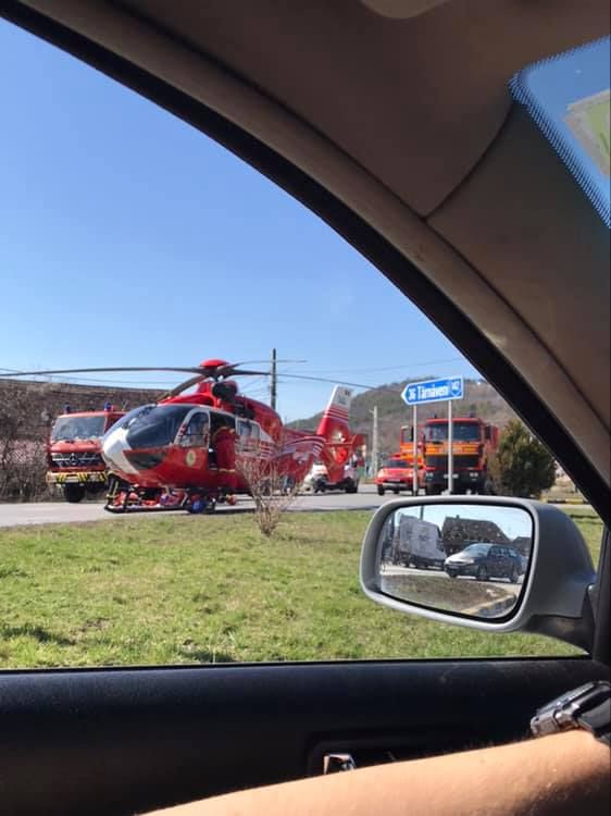 ACUM: Elicopterul SMURD, chemat la un accident în Bălăușeri