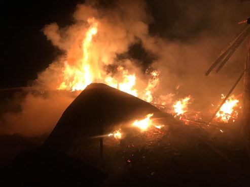 Incendiu la Hodac: o casă a ars în întregime!