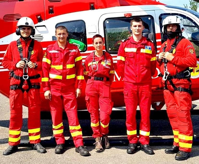 Filmul unei intervenții cu elicopterul a salvatorilor SMURD din Târgu Mureș