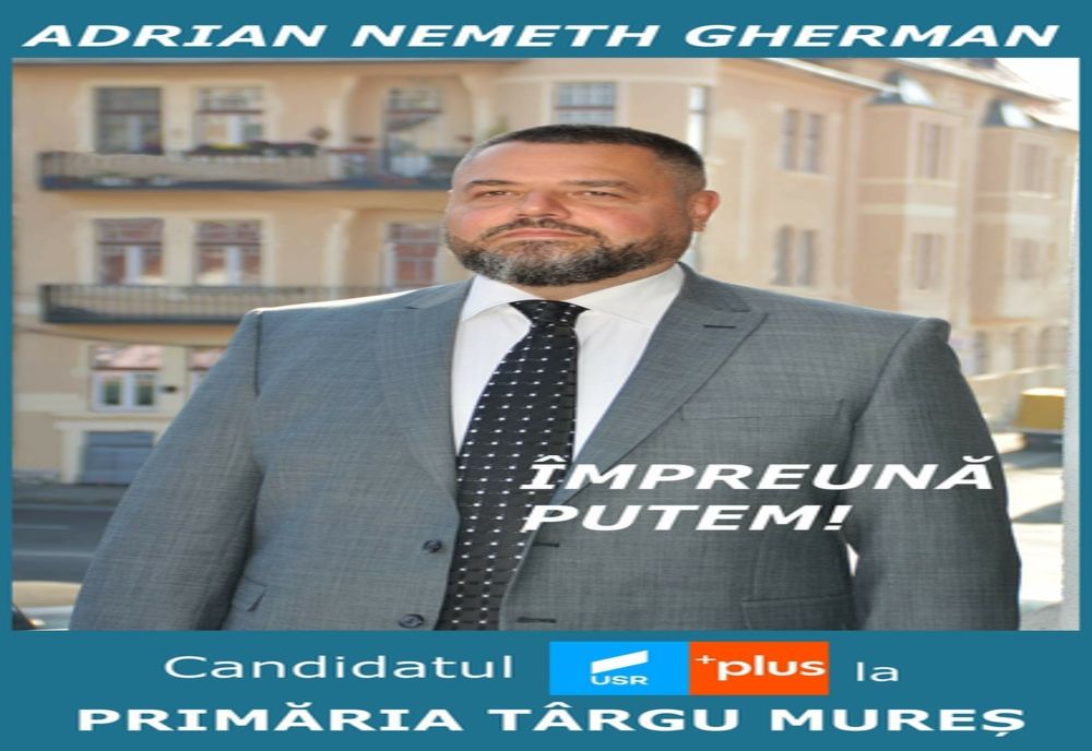 Candidatul USR-PLUS își retrage candidatura pentru funcția de primar al municipiului Târgu Mureș