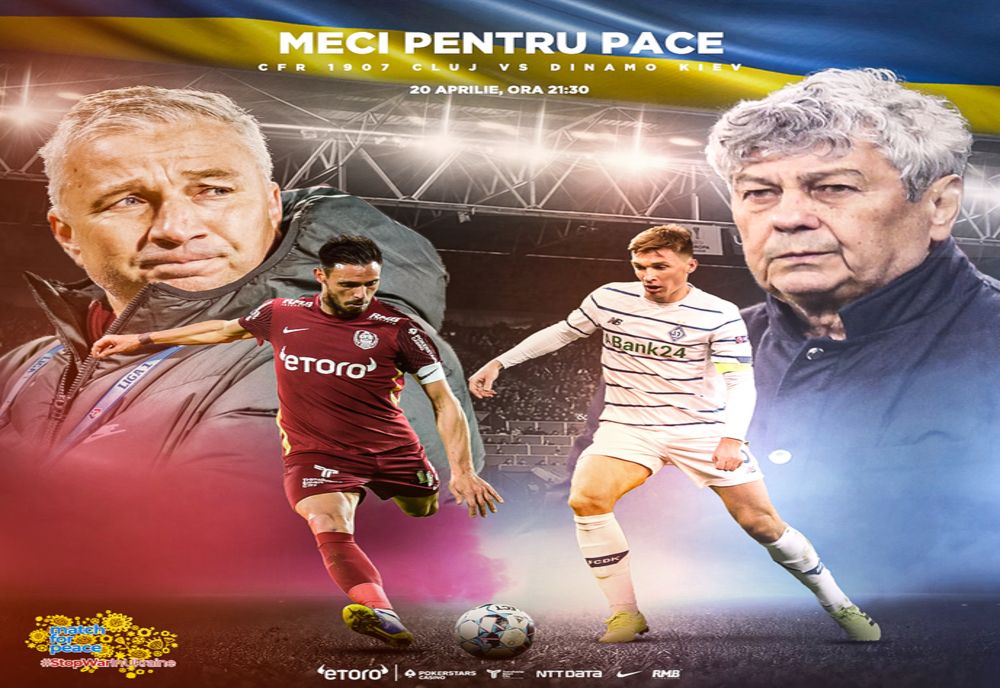 Meci caritabil CFR Cluj - Dinamo Kiev! Încasările vor fi donate refugiaţilor