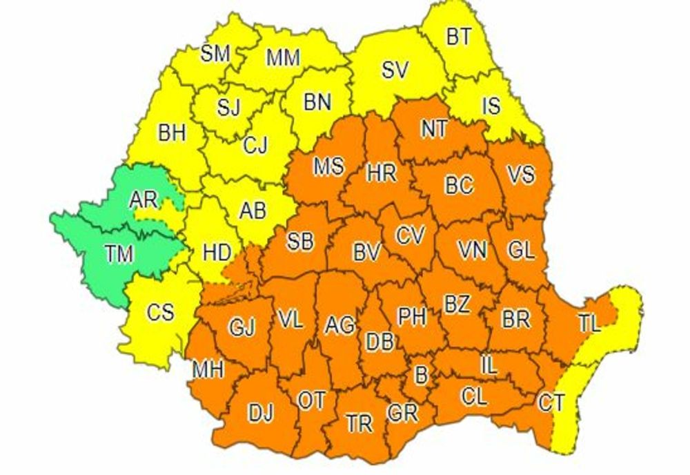 COD PORTOCALIU de vijelii, în aproape toată țara!