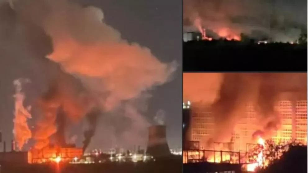 Explozie urmată de incendiu la CET Vest București. Pană masivă de curent, pompierii au intervenit cu numeroase autospeciale - VIDEO MOMENTUL EXPLOZIEI