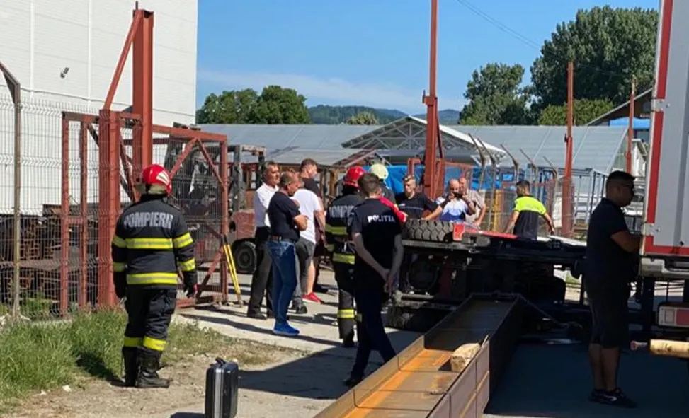 Accident de muncă Reghin/ Sursa foto: Mureș Știri