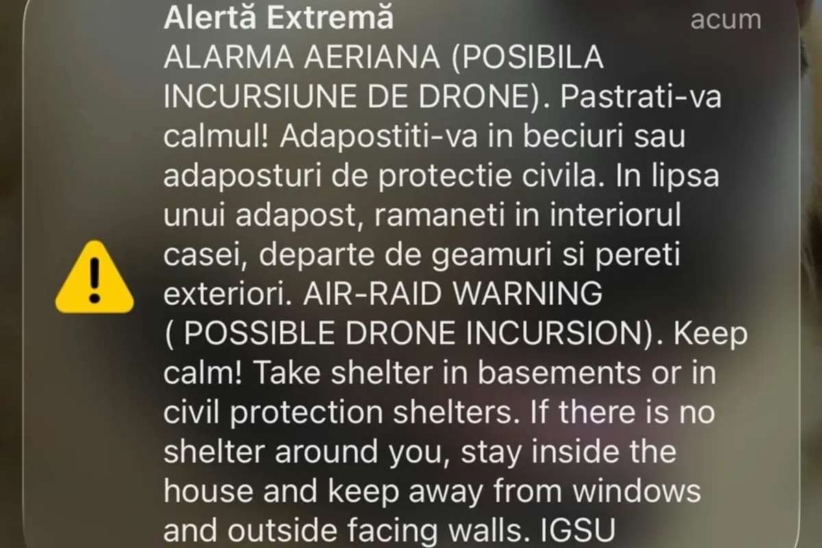Alertă aeriană în județul Tulcea