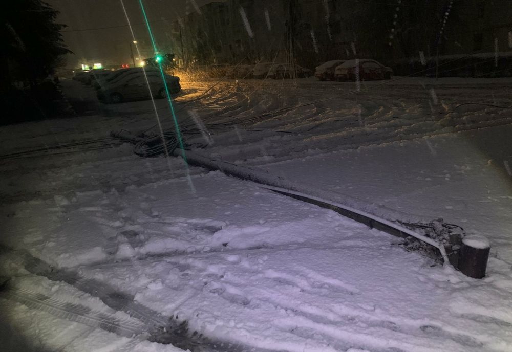 Copaci și un stâlp electric, căzuți pe carosabil în mai multe localități din județul Mureș