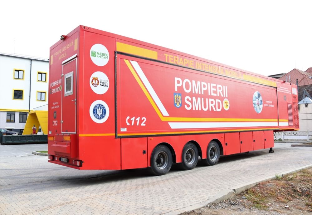 Unitate Mobilă de Terapie Intensivă adusă în județul Mureș | Va fi folosită pentru tratarea bolnavilor cu forme grave Covid-19