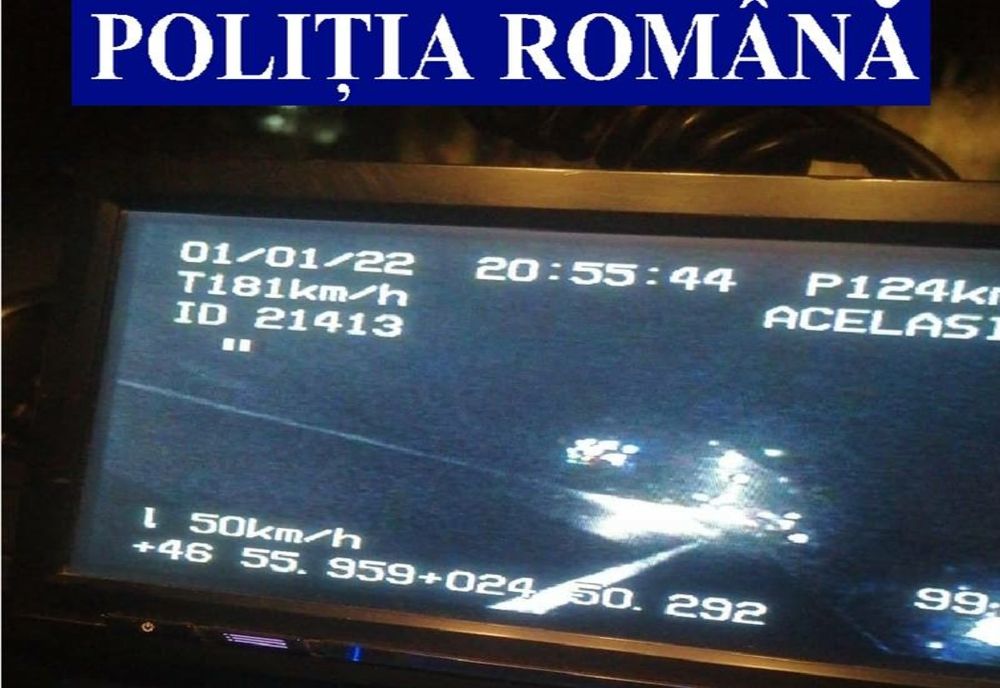 Tânăr din judeţul Mureş reţinut! A fost prins la volanul unei maşini, în timpul unei depăşiri, cu 181 km/h