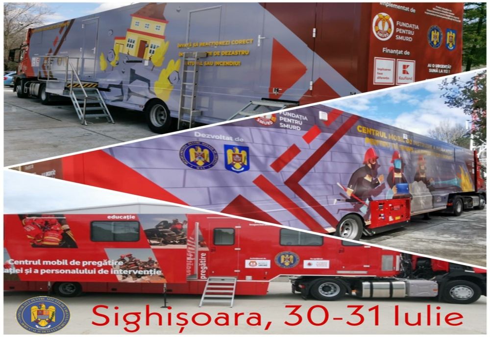 Centrul Mobil de Instruire a Populației pentru Răspuns în Situații de Urgență și Caravana “FII PREGĂTIT” ajung și în județul Mureş
