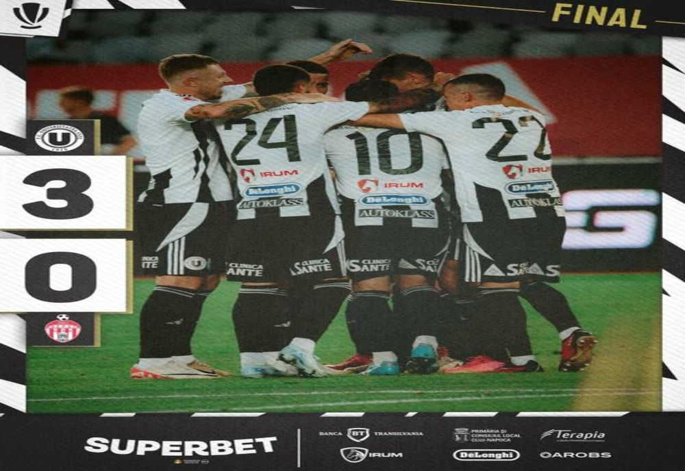 FOTBAL: VICTORIE CLARĂ OBŢINUTĂ DE UNIVERSITATEA CLUJ ÎN SUPERLIGĂ, 3-0 CU SEPSI OSK
