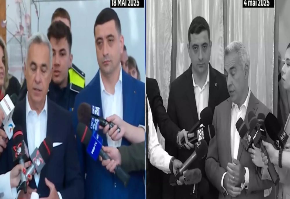 ALEGERI PREZIDENȚIALE 2025. GEORGESCU ȘI SIMION, SCOȘI DE POLIȚIE DIN SECȚIA DE VOTARE