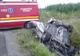 ACCIDENT LA DANEȘ: A încercat să evite trei cai și a intrat într-un cap de pod