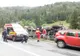 Accident în judeţul Mureş! Un TIR s-a răsturnat după impactul cu un autoturism
