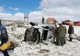 FOTO | Accident la intrare în Sânpaul! Persoană ranită după ce s-a răsturnat cu maşina