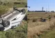 Accident în Botorca! Un bărbat din Sibiu și un tânăr din Târnăveni au "aterizat" cu mașinile pe câmp