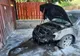 Maşină distrusă de flăcări în Daneş