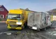 Grav accident în Mihai Viteazu! Impact între un autocamion, două autoutilitare și un autoturism (FOTO)
