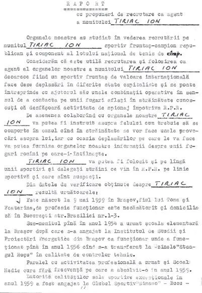 Ion Țiriac, cel mai bătrân informator în viață?! 60 de ani vechime! - Document bombă semnat de miliardar – poza 2